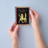 ピンクアンド金ゴールドチーテプリントブティックスペシャルイベント チラシ (手)