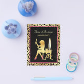 ピンクアンド金ゴールドチーテプリントブティックスペシャルイベント チラシ (シングル)