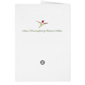 ピンクアンナズハチドリ誕生日カード (裏面)