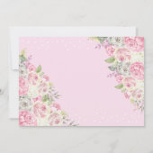 ピンクアンブレラテディベアベビー振りかけるありがとうC サンキューカード (裏面)