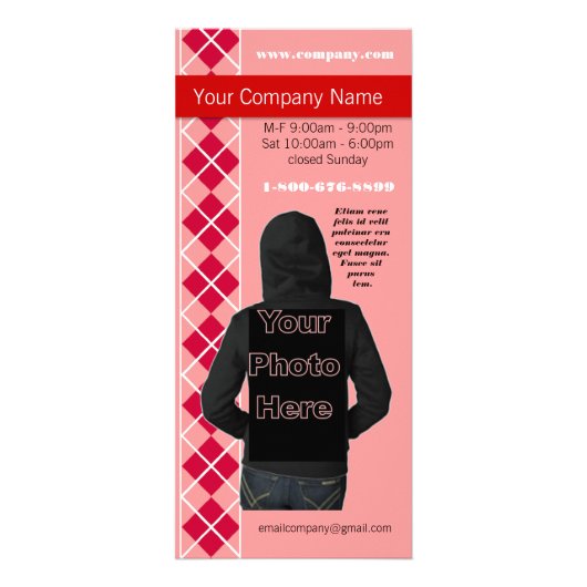 ピンクアーガイルファッションDivaラックカード ラックカード (正面)