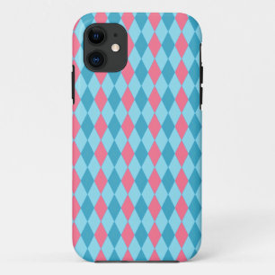 ピンクアーガイルブルー iPhone 11 ケース
