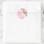 ピンクアーチパーソナライズされたバラメ感謝していンディ ラウンドシール (バッグ)