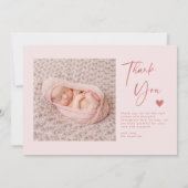 ピンクアーチフレーム誕生発表カード 案内状 (裏面)