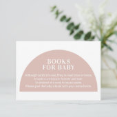 ピンクアーチブックベビー赤ちゃんシャワー囲いCa エンクロージャーカード (スタンド正面)