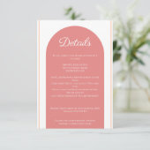 ピンクアーチミニマ結婚リスト エンクロージャーカード (スタンド正面)