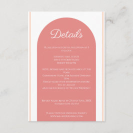 ピンクアーチミニマ結婚リスト エンクロージャーカード