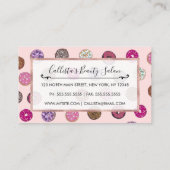 ピンクアートの散水ドーナツ水彩パターン ロイヤリティカード (裏面)