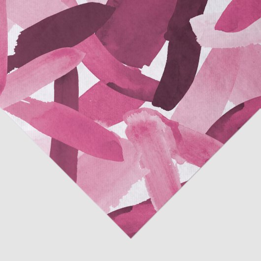 ピンクアートガーリーのブルゴーニュ筆跡コラージュ 薄葉紙 (詳細)