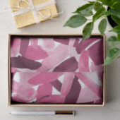 ピンクアートガーリーのブルゴーニュ筆跡コラージュ 薄葉紙 (ギフト)