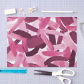 ピンクアートガーリーのブルゴーニュ筆跡コラージュ 薄葉紙 (クラフト)