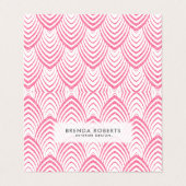 ピンクアートジェコ幾何学模様 名刺 (外部フラット)