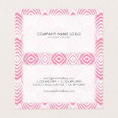 ピンクアートジェコ幾何学模様 名刺 (内部フラット)