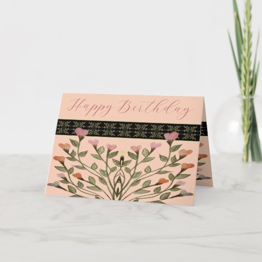 ピンクアートデザイン カード (正面)