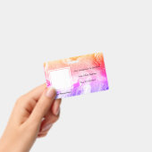 ピンクアートフォト文字テンプレート社員バッジ バッジ (Handheld)