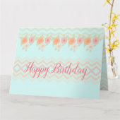 ピンクアートフローラ カード (黄色い花)