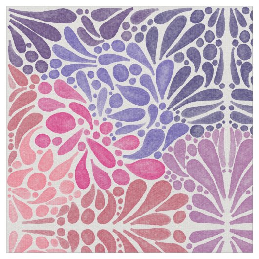 ピンクアート紫色の水色抽象芸術ドットのパターン ファブリック (クローズアップ)