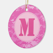 ピンクアーミーACU迷彩柄カモフラージパターンオーナメント セラミックオーナメント (左)