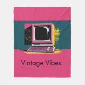 ピンクアーモダントヴィンテージフリースブランケット フリースブランケット (正面)