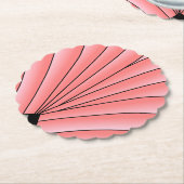 ピンクアールデコデザイン ペーパーコースター (アングル)