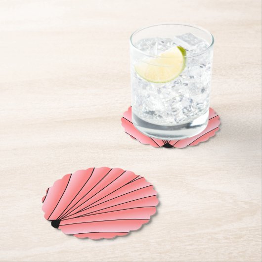 ピンクアールデコデザイン ペーパーコースター (インサイチュ)