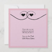 ピンクアールデコ結婚式招待状 招待状 (裏面)