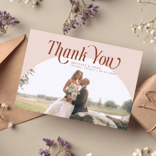 ピンクアー結婚チありがとう サンキューカード