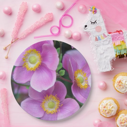 ピンクア日本のネモネスフローラ ペーパープレート (パーティー)