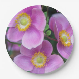 ピンクア日本のネモネスフローラ ペーパープレート