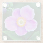 ピンクア日本のネモンフローラ ガラスコースター (裏面)