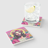 ピンクイエズコースター！ ストーンコースター (横)