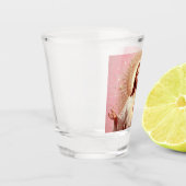 ピンクイエズスがメガネを撃った！ ショットグラス (左)