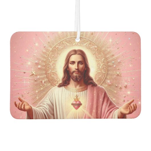 ピンクイエズス空気清浄剤！ カーエアーフレッシュナー (正面)