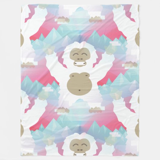 ピンクイエティ毛布 フリースブランケット (正面)