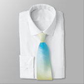 ピンクイエローとブルーの絞り染め ネクタイ (タイ)