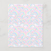 ピンクイエローアクアレインボーズスターズスクラップブック紙 (正面)