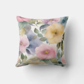 ピンクイエローウォーターのカラーバラ クッション (裏面)