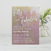 ピンクイエローウォーターカラーグリッター50と素晴らしい 招待状 (スタンド正面)