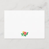 ピンクイエローウォーター色フローラ結婚披露宴 エンクロージャーカード (裏面)