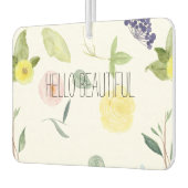 ピンクイエローウォーター色フローラ カーエアーフレッシュナー (左)