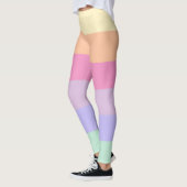 ピンクイエローオレンジブルーグリーンパープルウォメンズ レギンス (左)