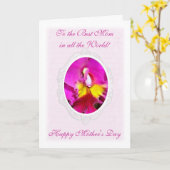 ピンクイエローカトレヤマザーズデイカード カード (黄色い花)