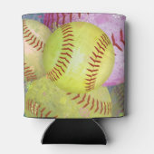 ピンクイエローガールズソフトボール 缶クーラー (裏面)