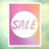 ピンクイエローグラデーションセールの看板ウィンドウの固定 ウィンドウサイン (シート3)