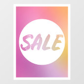 ピンクイエローグラデーションセールの看板ウィンドウの固定 ウィンドウサイン (シート)