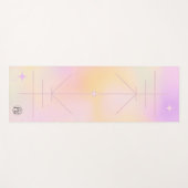 ピンクイエローグラデーションヨガ整列先生 ヨガマット (正面(横))