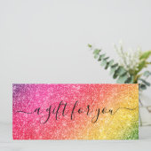 ピンクイエローグリッター商品券 (スタンド正面)