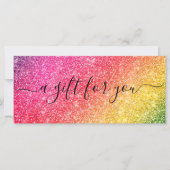 ピンクイエローグリッター商品券 (正面)