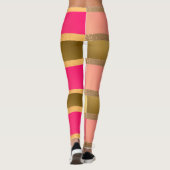 ピンクイエローゴールデンストライプズ レギンス (裏面)