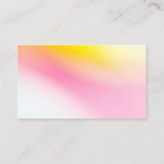 ピンクイエローサンキューお洒落ビジネスカード 名刺 (裏面)